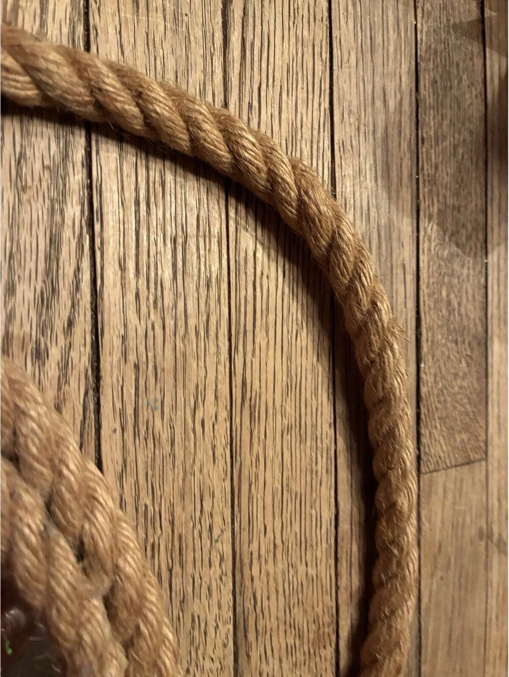 Round 12 in Nautical Accent Wall Mirror, Brown Rope Frame w/ Rope Handle